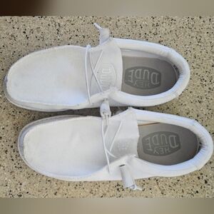 Hey Dude Men's White Slip-On Loafers